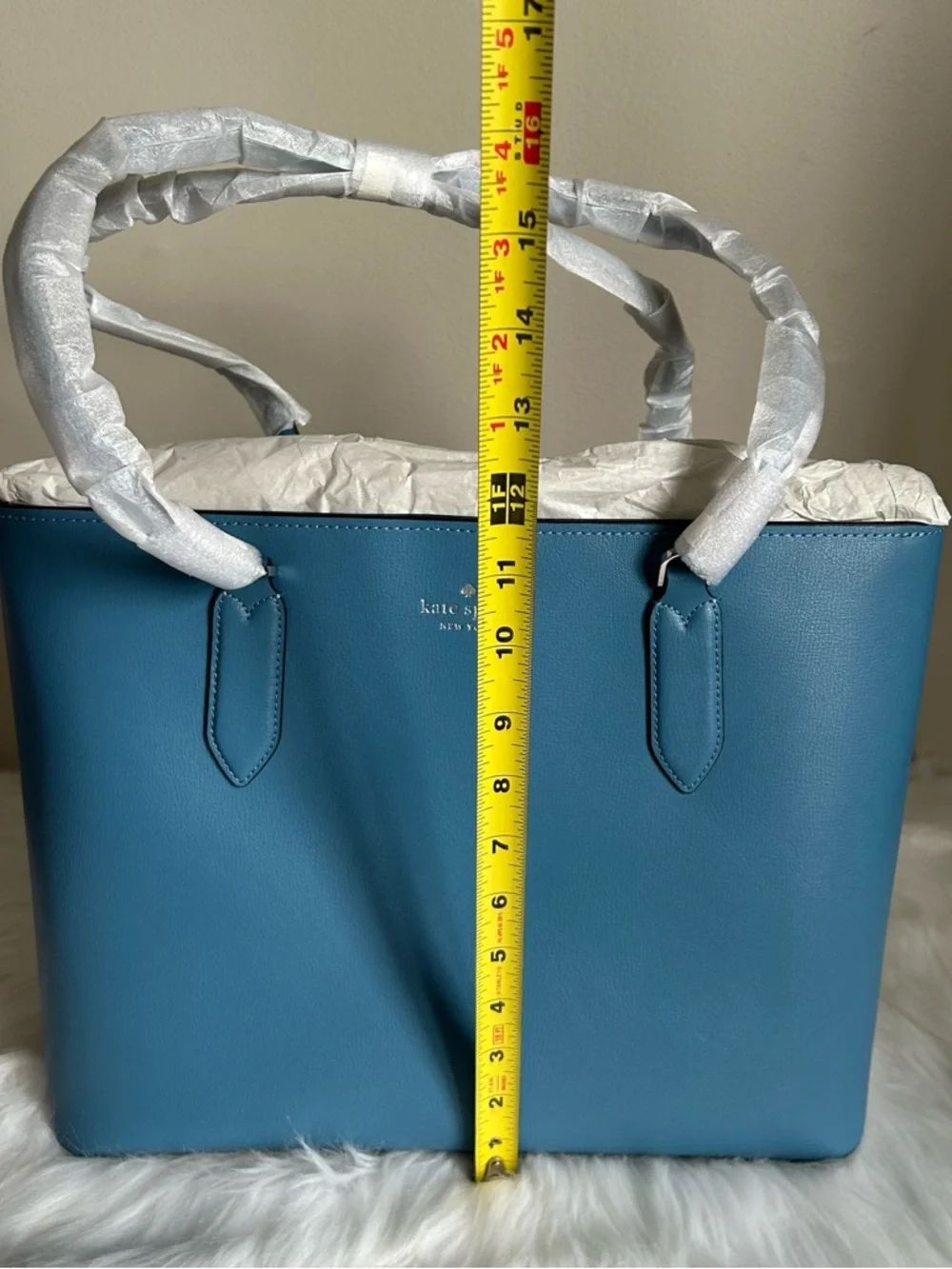 Kate Spade Harper Niagara Blue Pebbled Leather Tote‎ Bag NEW